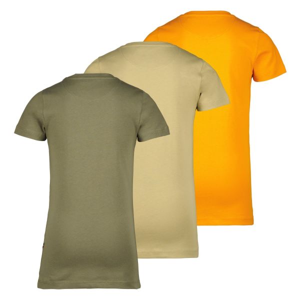 Vingino T-shirt s/s Multi jongens (Basic shortsleeve 3 pack mulit army gree - AW23KBN30008) - Victor & Camille Destelbergen