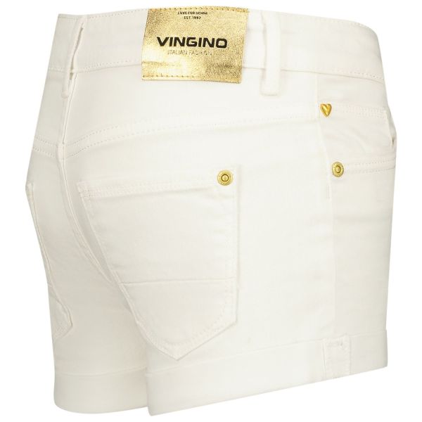 Vingino Short Wit meisjes (Damara white denim short - SS24KGD46004 white) - Victor & Camille Destelbergen