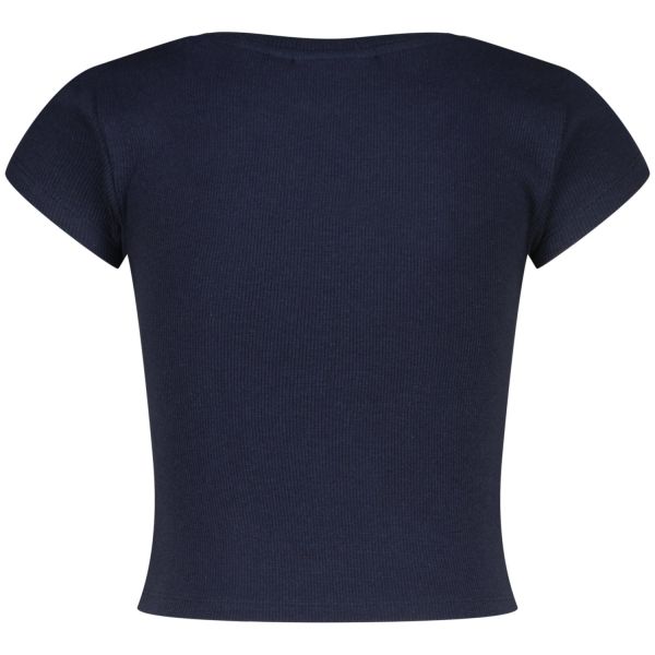Vingino T-shirt s/s Blauw meisjes (G-basic-crop rib tee navy blazer - SS24KGN36011) - Victor & Camille Destelbergen