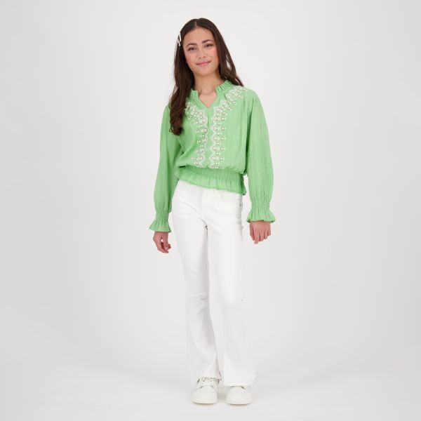 Vingino Blouse Groen meisjes (Lana pea green shirt - CR24KGN30003) - Victor & Camille Destelbergen