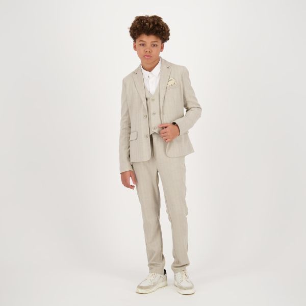 Vingino Blazer Beige jongens (Thore blazer vanilla - CR24KBN17001) - Victor & Camille Destelbergen