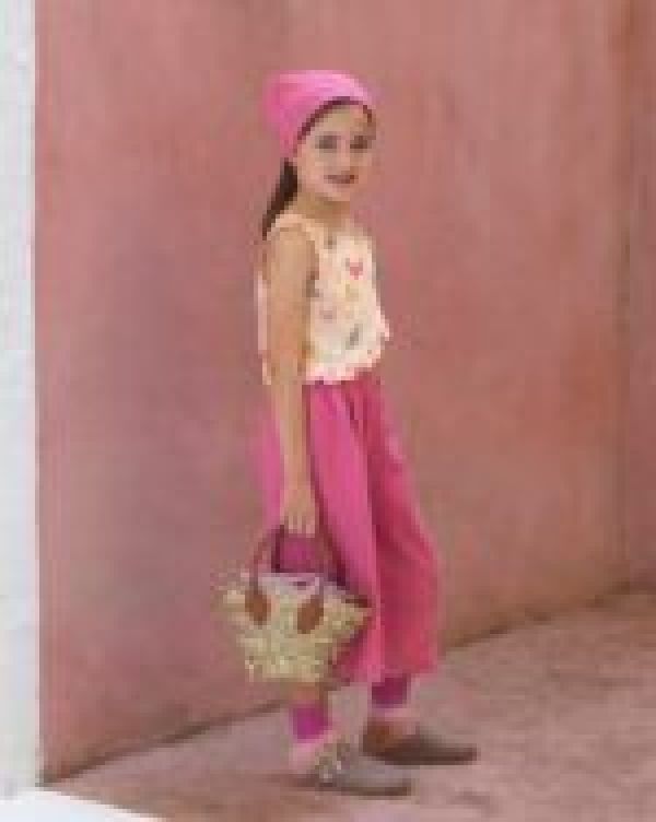 Yell-Oh! Blouse Roze meisjes (Gekruisde jacquard blouse met vlinders - 42090329058) - Victor & Camille Destelbergen