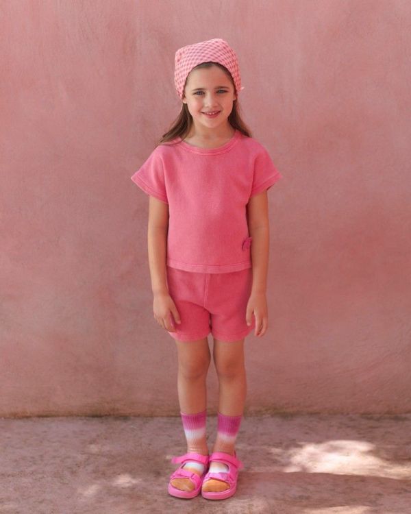 Yell-Oh! Short Roze meisjes (Shorts in cotton rose vintage wash - 42090347009) - Victor & Camille Destelbergen