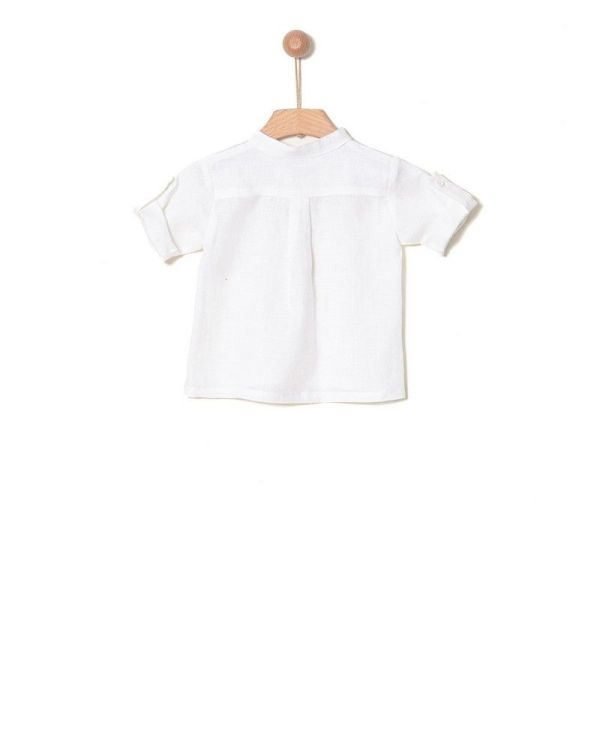 Yell-Oh! Hemd Wit baby jongens (Tunic linen white - 41091124000) - Victor & Camille Destelbergen